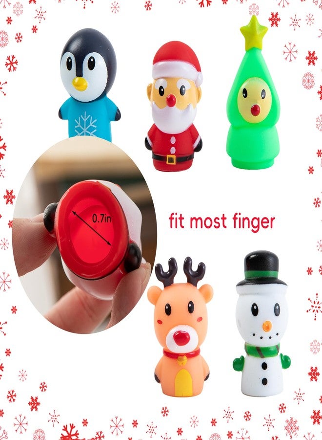 Jocomoni 5 Pieces Christmas Finger Puppets Toys for Kids Santa Claus Snowman Character Party Favors Goodie Bag Fillers - Image 4